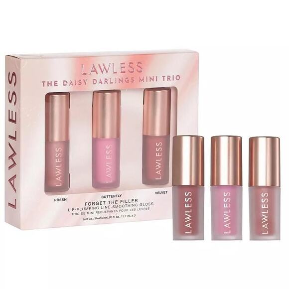 LAWLESS Other - LAWLESS Mini Daisy Darlings Lip-Plumping Lip Gloss Trio 0.05 Oz/1.7 ML